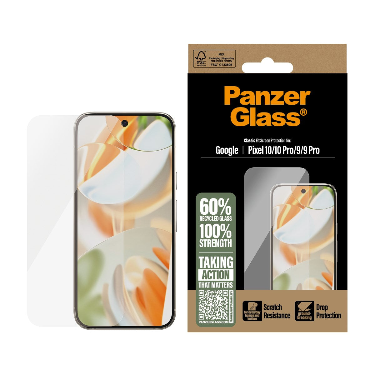 PanzerGlass® Screen Protector Google Pixel 10 | 10 Pro 5G | 9 5G | 9 Pro 5G | Classic Fit